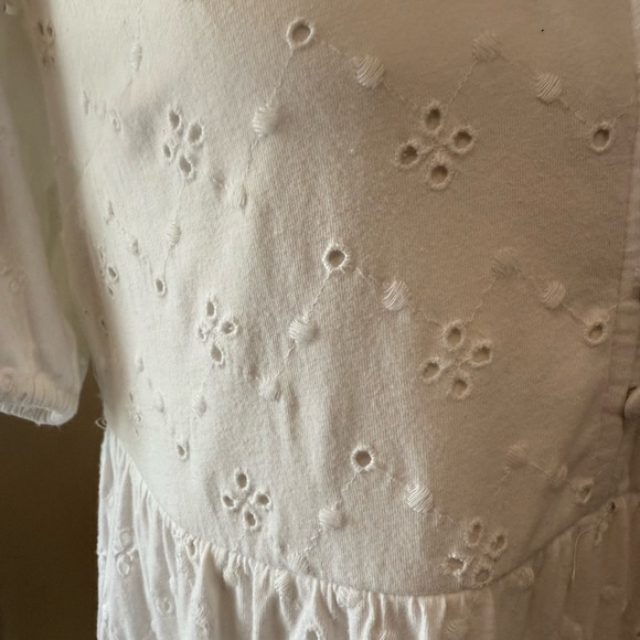 LOFT | White Tiered Eyelet Dress - Picture 2 of 11